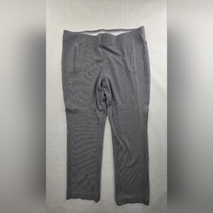 Chicos Juliet Straight-Leg Houndstooth Pants Size 2 US 12 L Pull On Black White